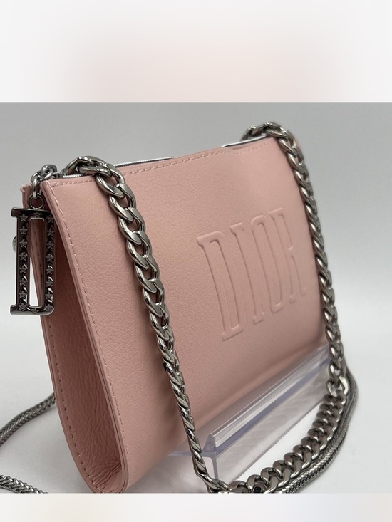 Handbags - Blush Pink Leather Chain Shoulder Clutch by Dior